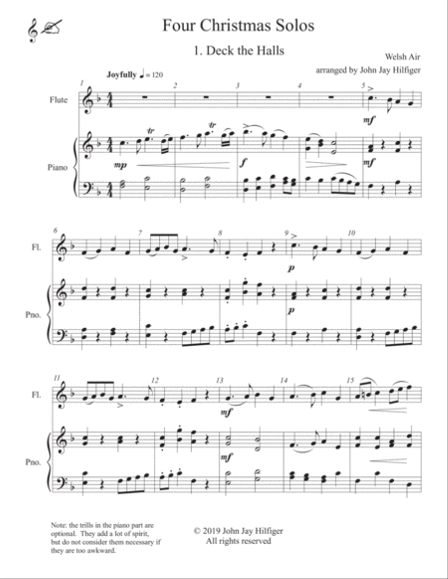 Four Christmas Solos for Flute Four Christmas Solos for Flute Flute Solo scores gallery preview page 3