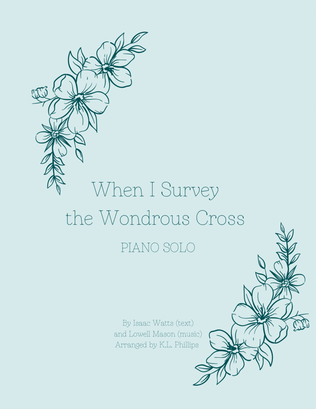 Book cover for When I Survey the Wondrous Cross - Piano Solo
