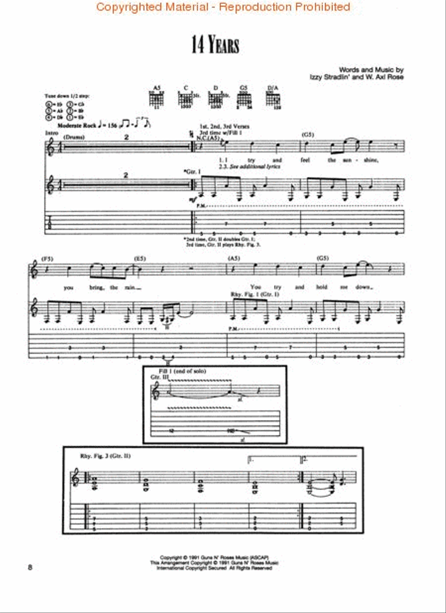 Guns N' Roses Complete Electric Guitar scores gallery preview page 2