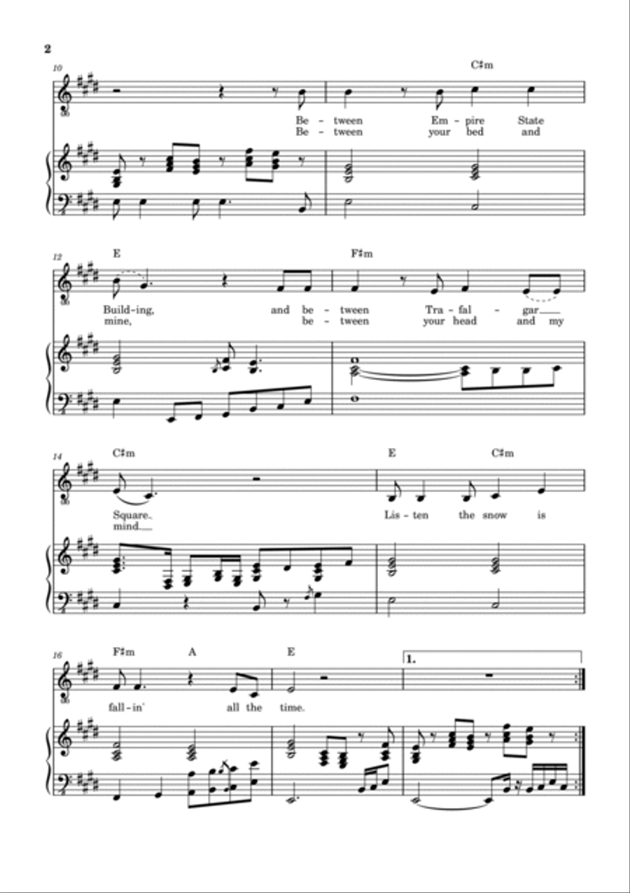 Listen, The Snow Is Falling Voice scores gallery preview page 3