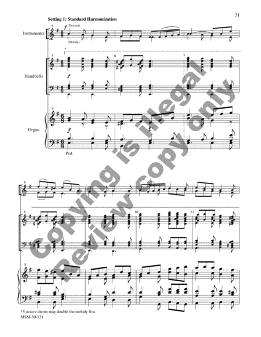 Flexible Hymn Accompaniments for Handbells, Set 1 Choir scores gallery preview page 18