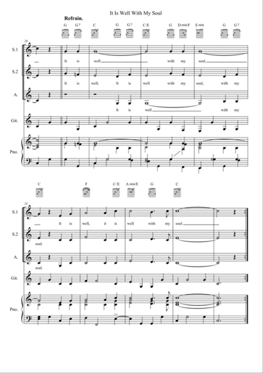 It Is Well With My Soul SSA scores gallery preview page 3