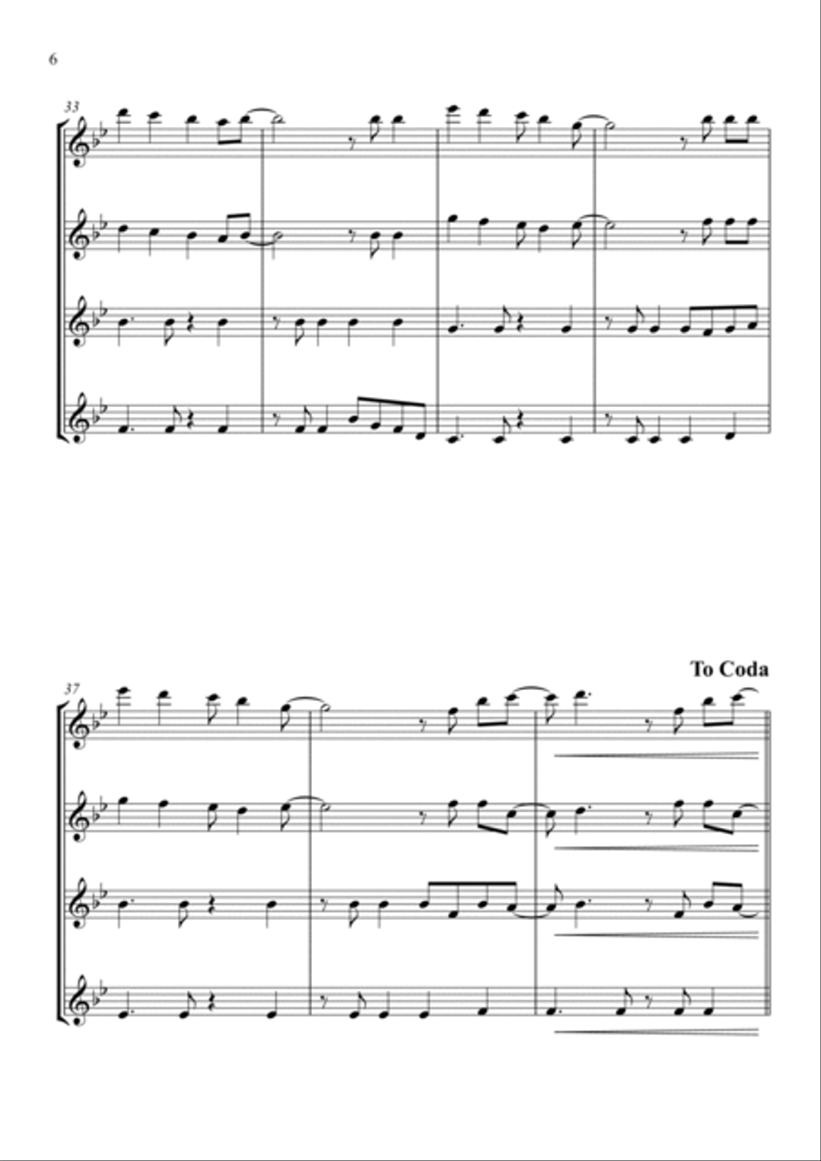 Marry You Flute Quartet scores gallery preview page 6