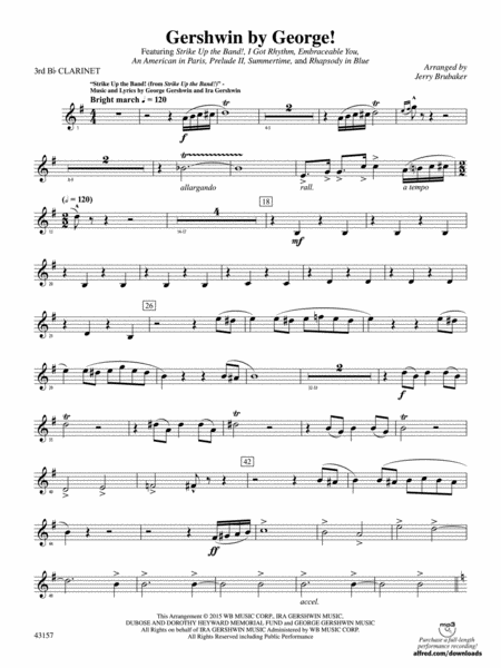 Gershwin by George!: 3rd B-flat Clarinet