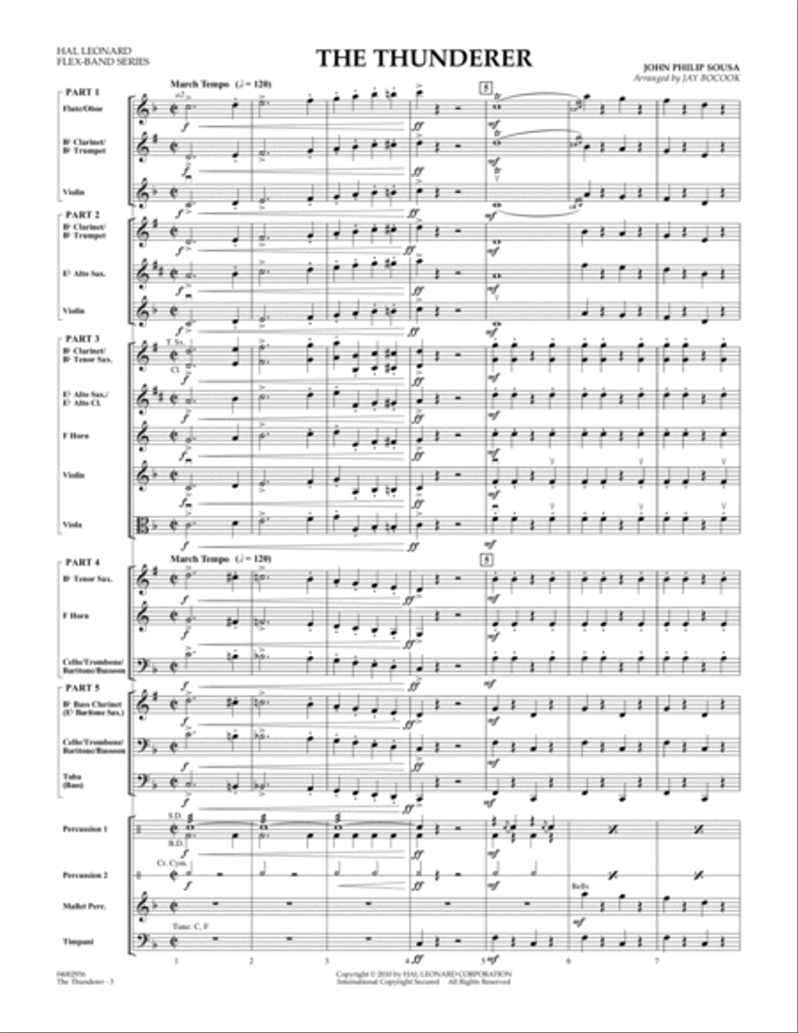 The Thunderer - Full Score Concert Band scores gallery preview page 2