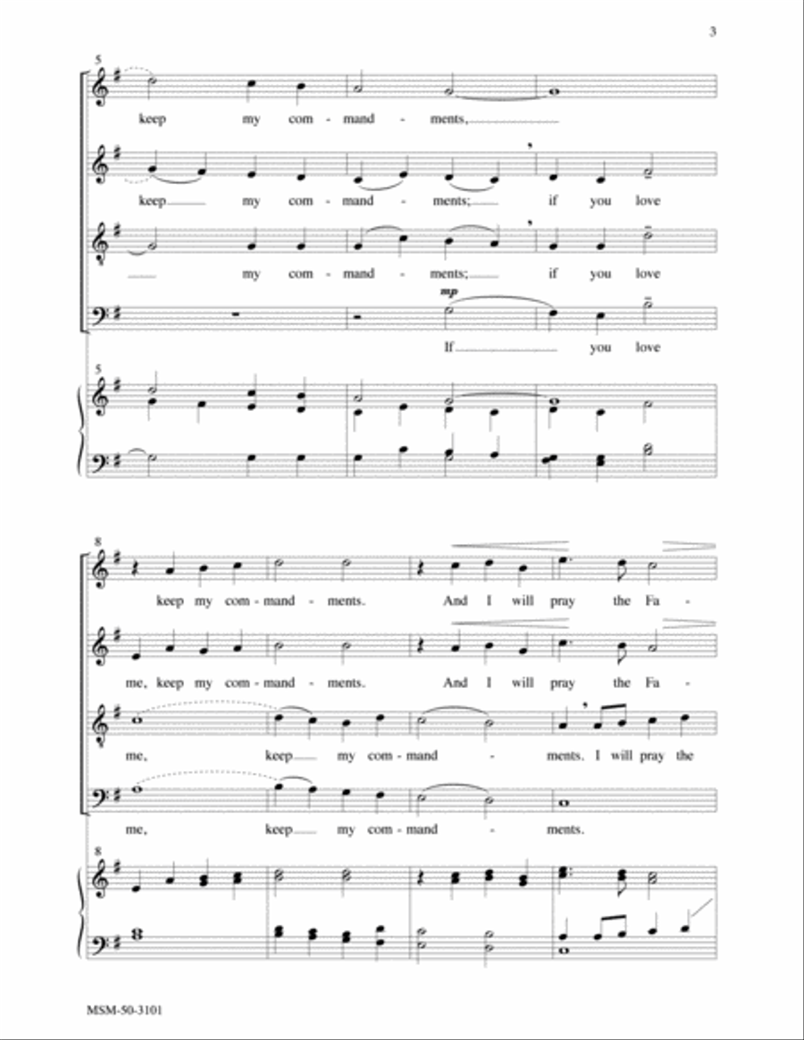 If You Love Me 4-Part scores gallery preview page 2
