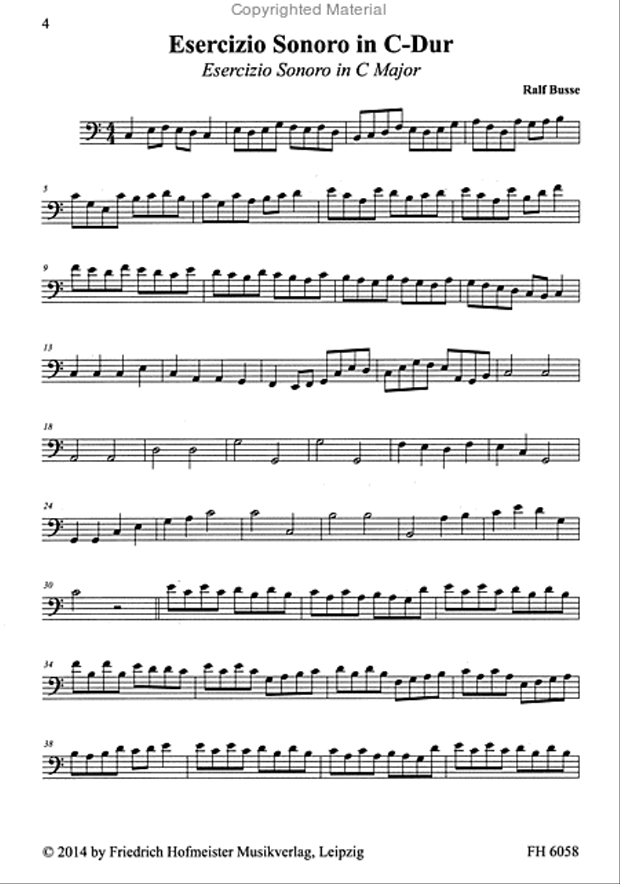 Esercizio Sonoro in C-Dur und Transpositionen Bassoon scores gallery preview page 2