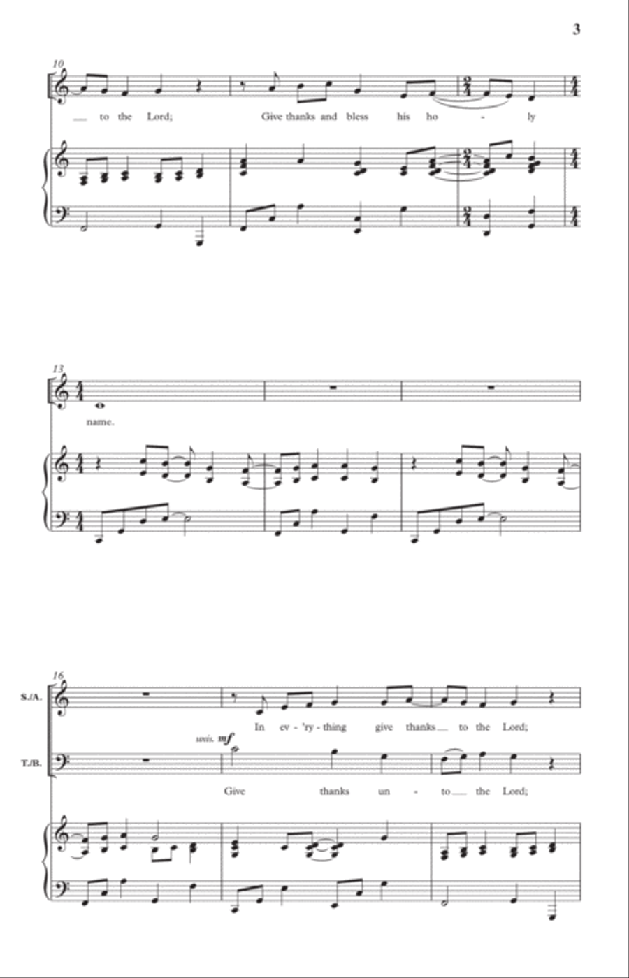 In everything give thanks 4-Part scores gallery preview page 3