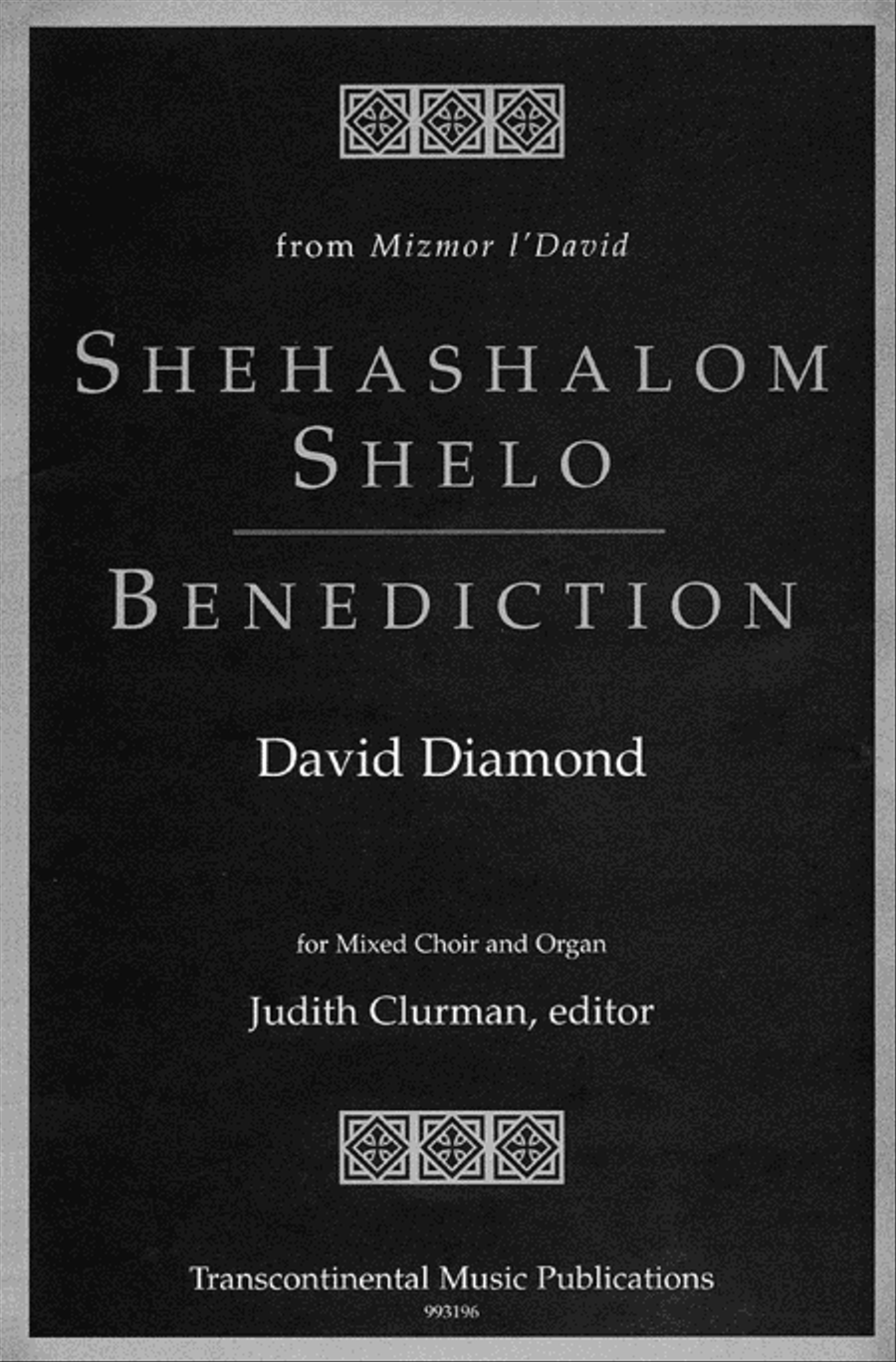 Shehashalom Shelo/Benediction 4-Part scores gallery preview page 1