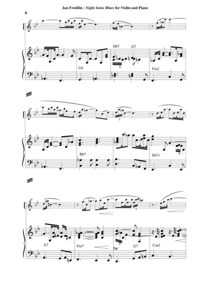 Jan Freidlin: Night Seine Blues for vioin and piano