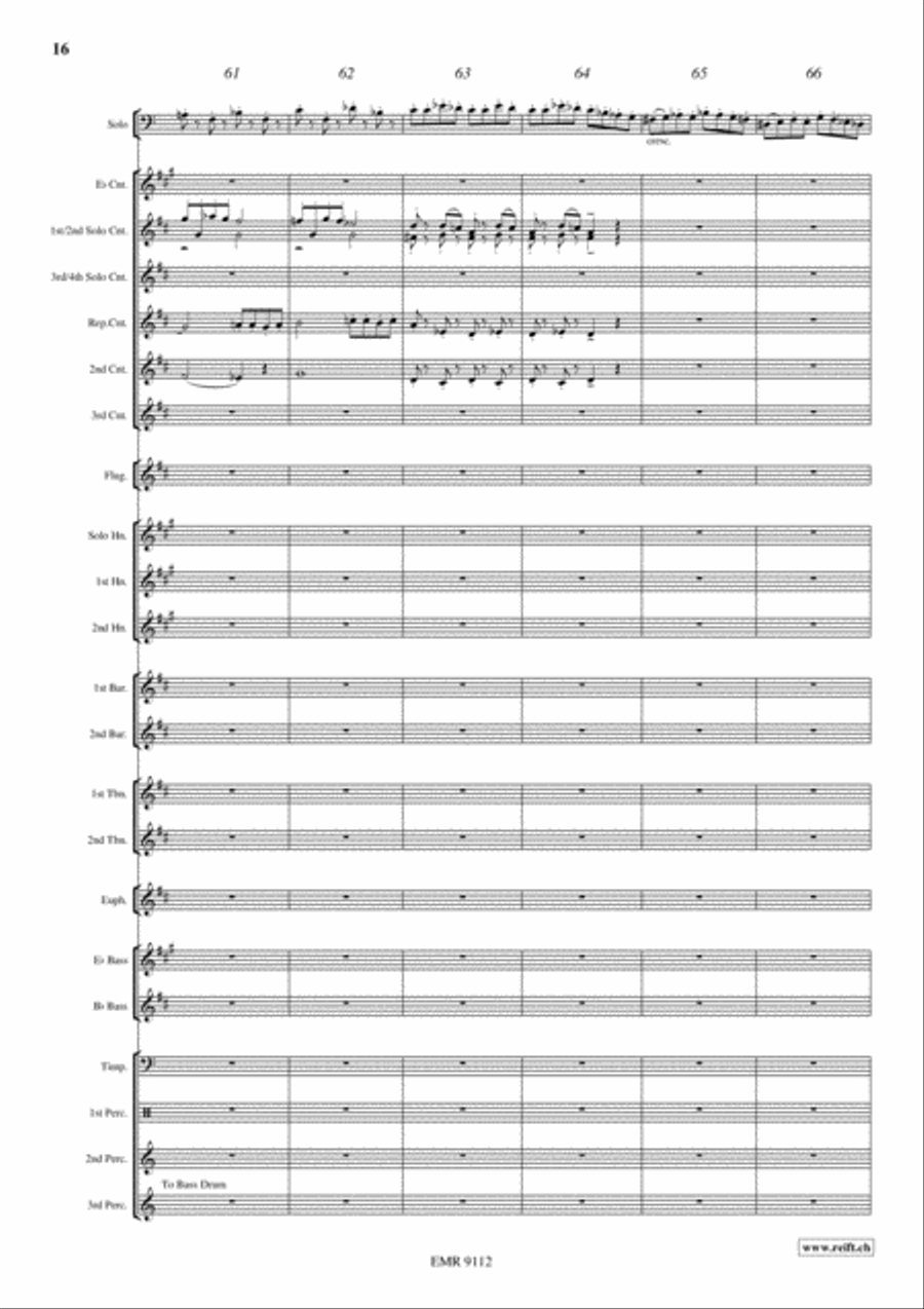 Allegro Maestoso Allegro Maestoso Brass Band scores gallery preview page 17