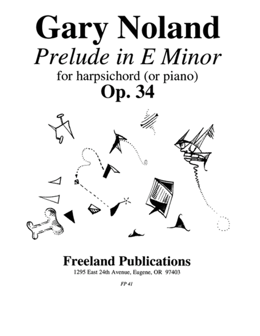 "Prelude in E Minor" for harpsichord or piano Op. 34 image number null