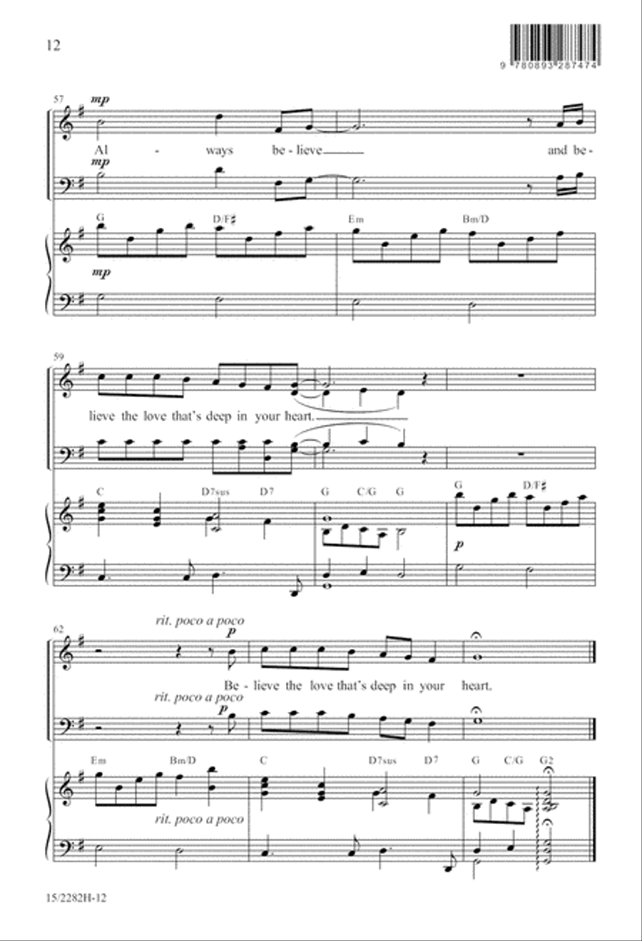 Always Believe 4-Part scores gallery preview page 12