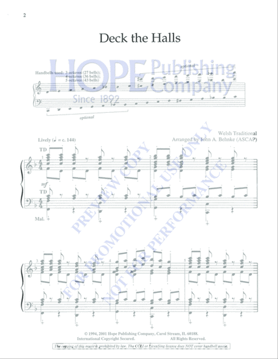 Deck the Halls 5-Octaves scores gallery preview page 2
