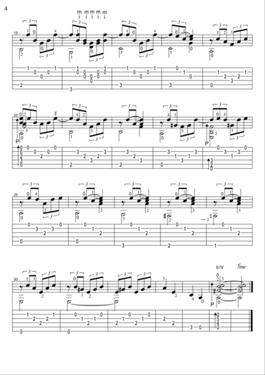 Six etudes for classical guitar. Acoustic Guitar scores gallery preview page 5