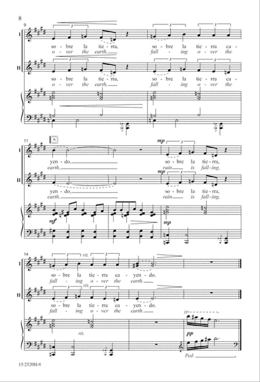 Tres canciones de los elementos 2-Part scores gallery preview page 8