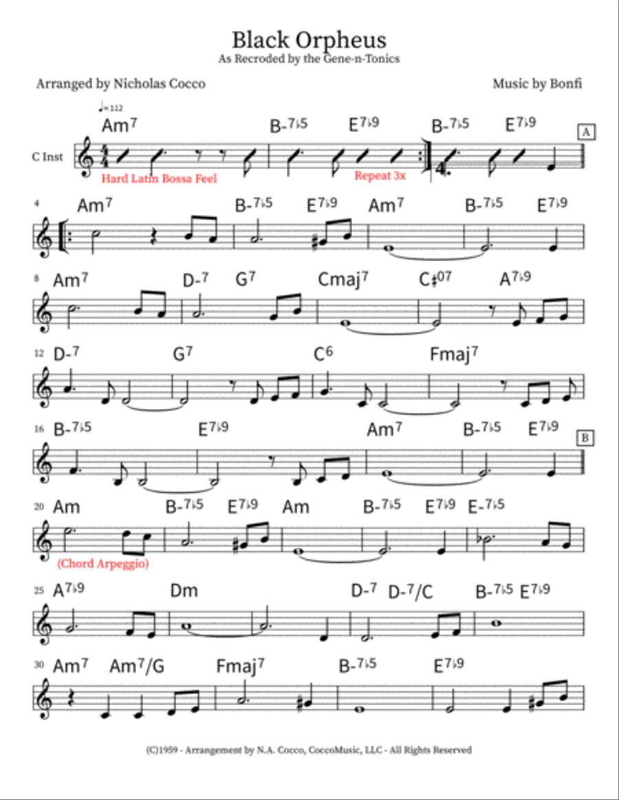 Black Orpheus Small Ensemble scores gallery preview page 5