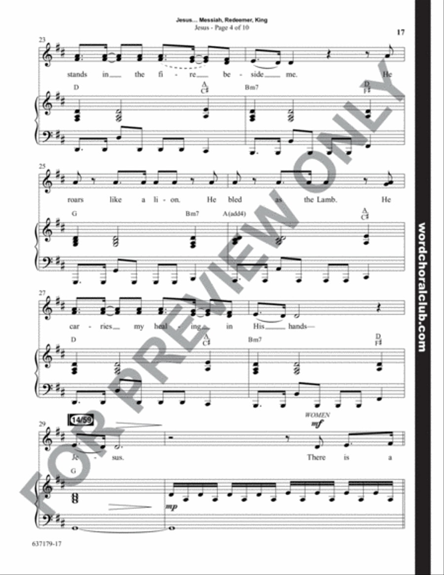 Jesus...Messiah, Redeemer, King - Choral Book Unison Choir scores gallery preview page 18
