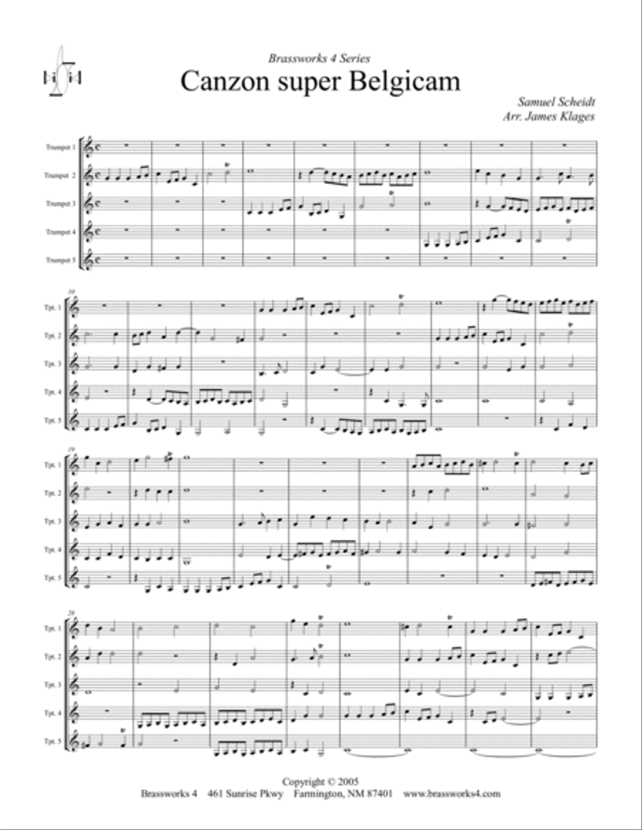 Canzon super Belgicam Canzon super Belgicam Trumpet scores gallery preview page 2