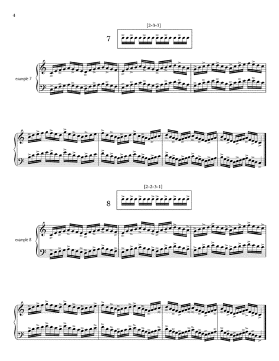 32 Rhythmical Piano Exercises (21st century Hanon) -PARTS I & II- Piano Method scores gallery preview page 5