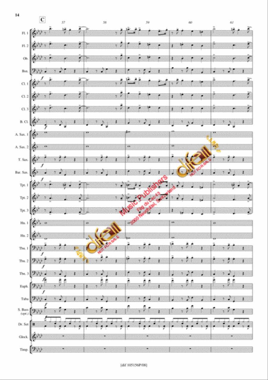 Theme from Inspector Gadget Concert Band scores gallery preview page 13