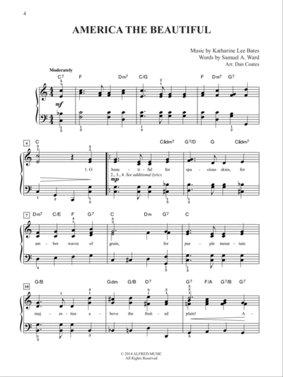 Top-Requested Patriotic Sheet Music Easy Piano scores gallery preview page 3