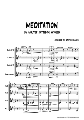 Meditation by Walter Battison Haynes for Clarinet Quartet