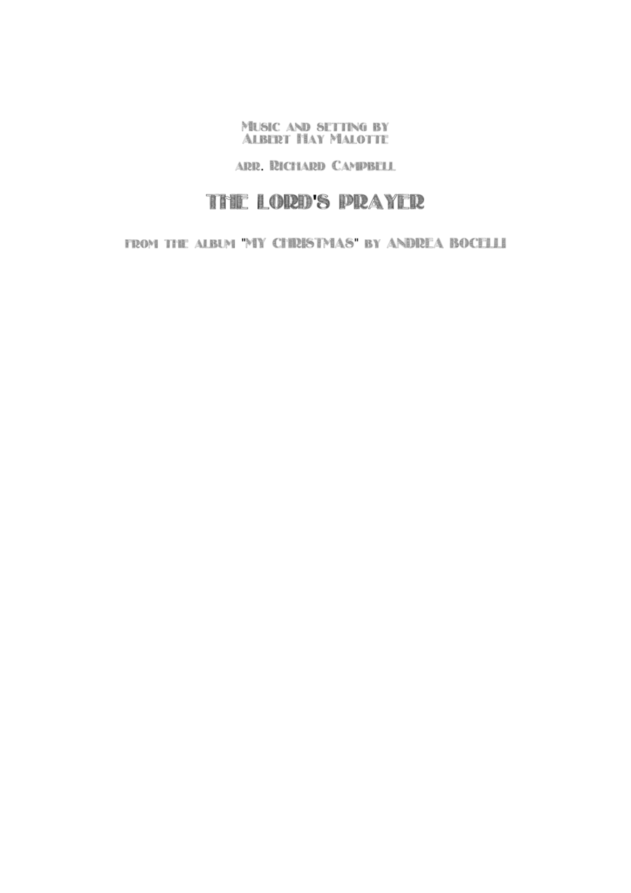 The Lord's Prayer Concert Band scores gallery preview page 1