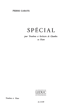 Book cover for Special (trombone & Piano)