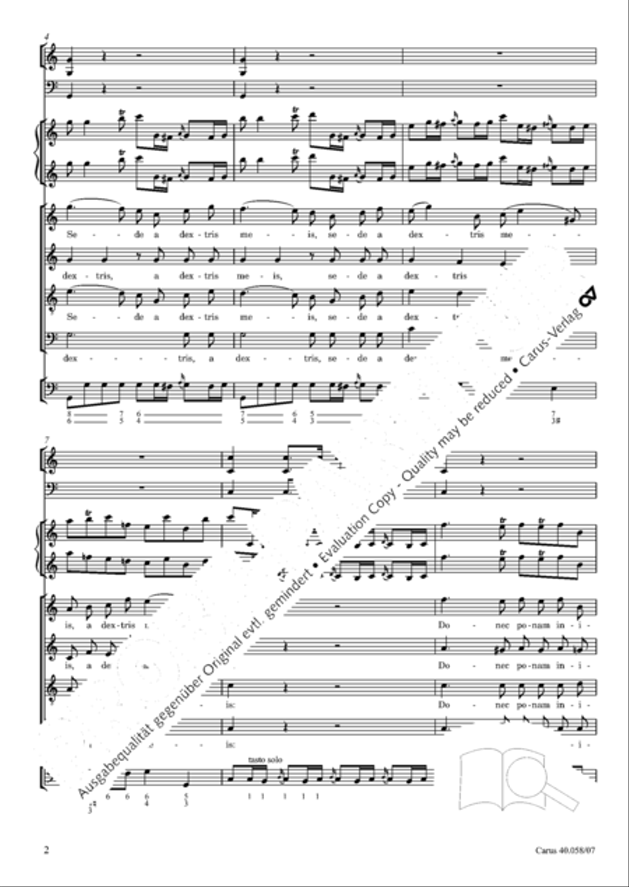 Vesperae solennes de Dominica 4-Part scores gallery preview page 7