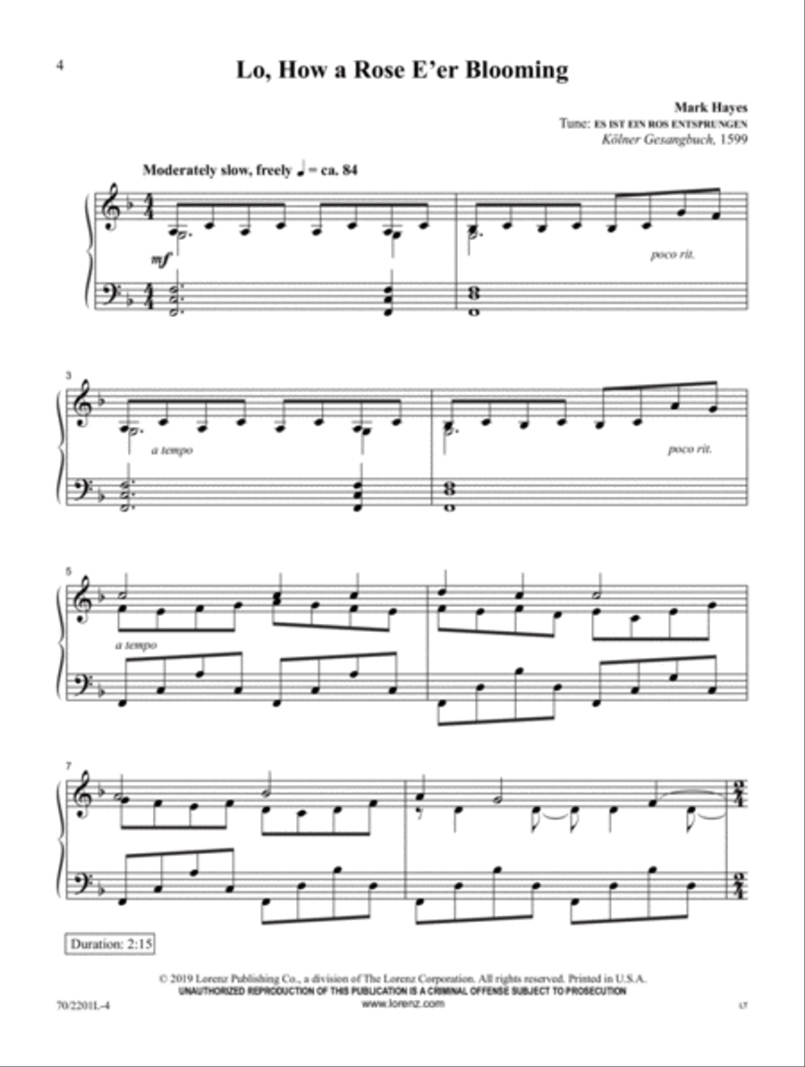 Mark Hayes Christmas Miniatures Piano Solo scores gallery preview page 4