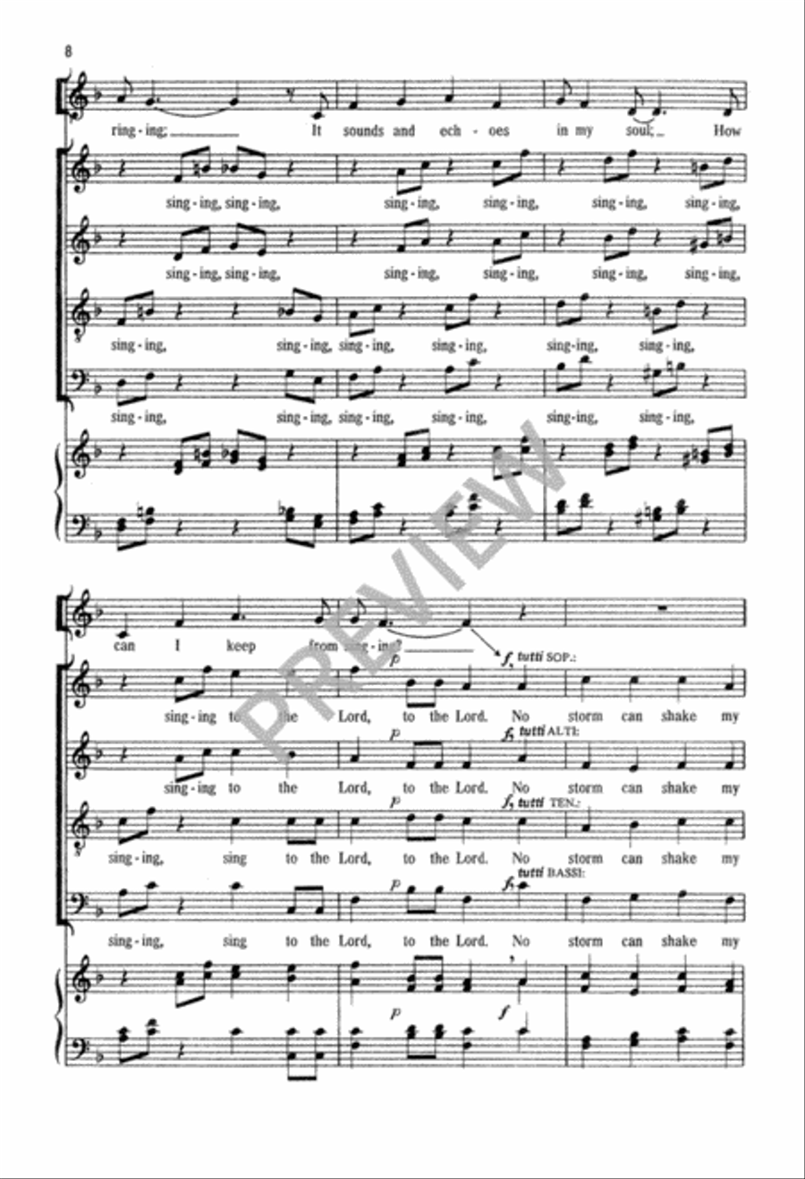 How Can I Keep from Singing Choir scores gallery preview page 9