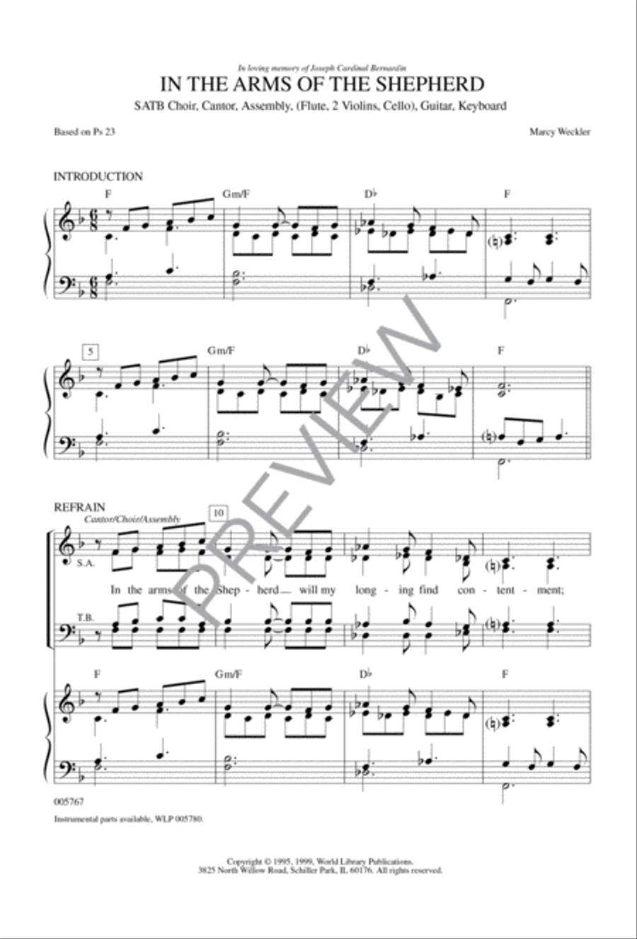 In the Arms of the Shepherd 4-Part scores gallery preview page 3