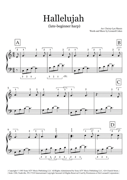 Hallelujah (Late Beginner Harp) image number null
