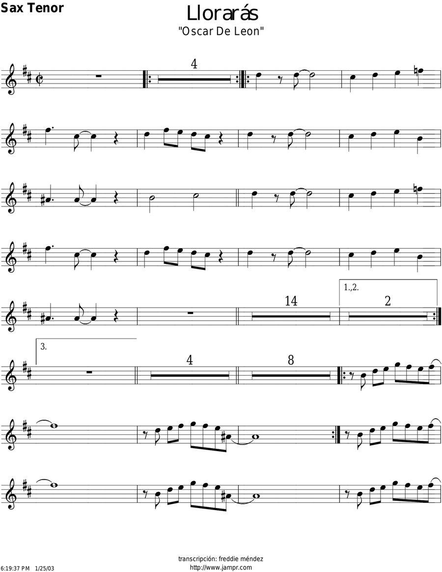 Llorarás Llorarás Full Orchestra scores gallery preview page 2