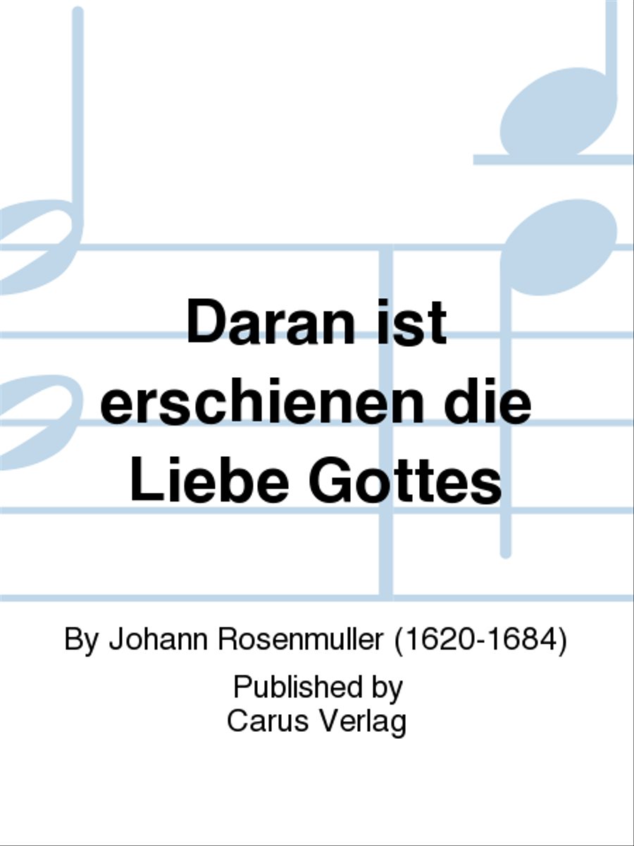 Thereby is revealed unto us the glory of God's favor (Daran ist erschienen die Liebe Gottes) SSATB scores gallery preview page 1