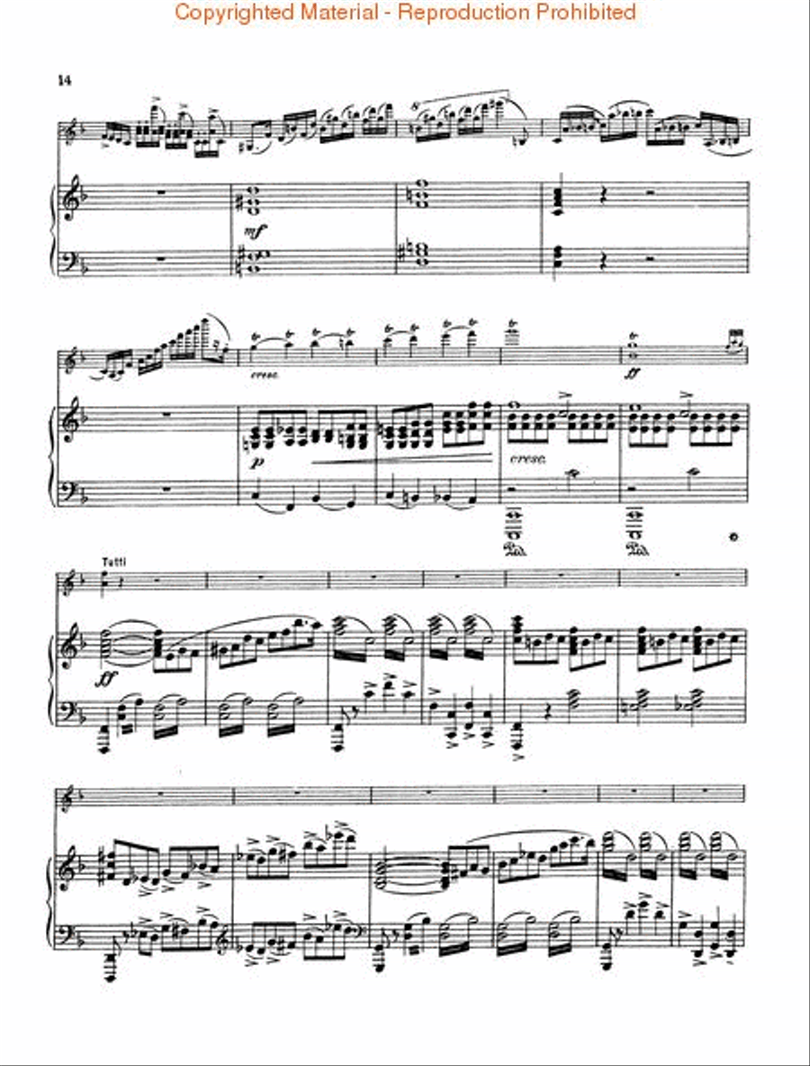 Second Concerto in D Minor, Op. 22 Orchestra scores gallery preview page 3