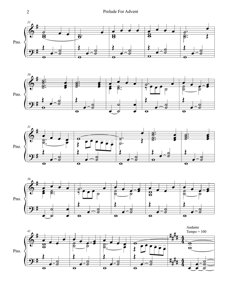 Prelude For Advent Piano Solo scores gallery preview page 3