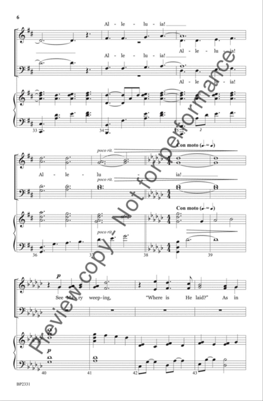 Resurrection Hymn (See What A Morning) 4-Part scores gallery preview page 7