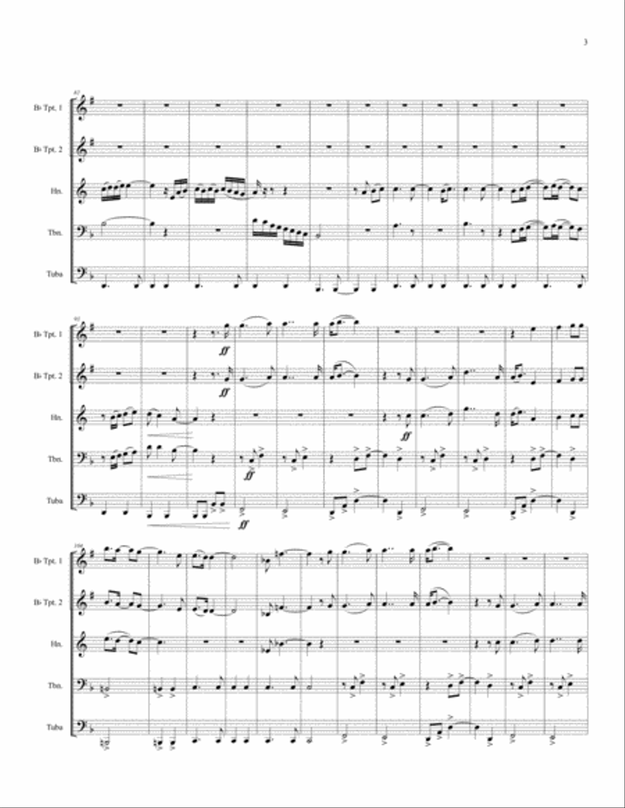 Who Wants To Live Forever Brass Ensemble scores gallery preview page 5