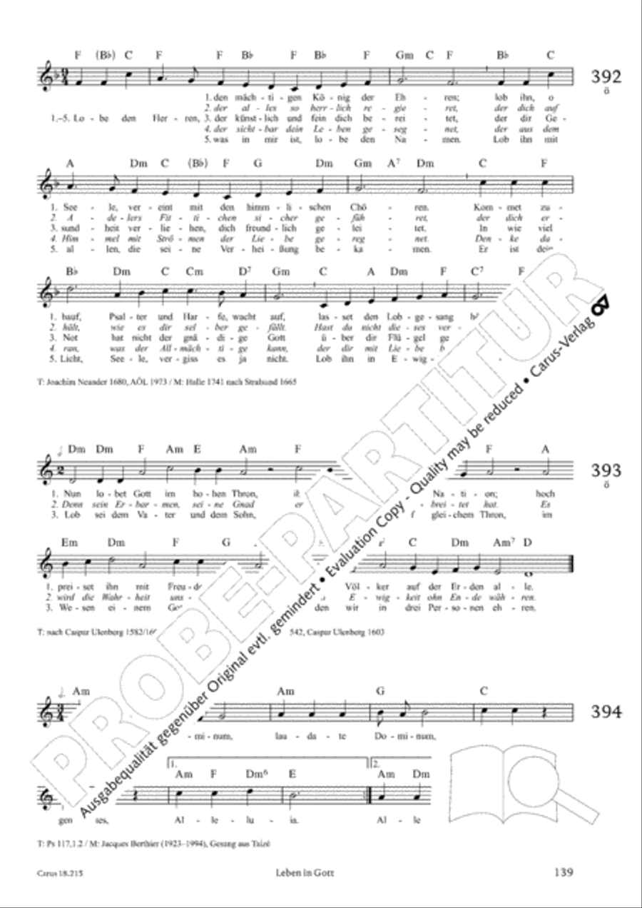 Gitarrenbuch zum Gotteslob Guitar scores gallery preview page 133
