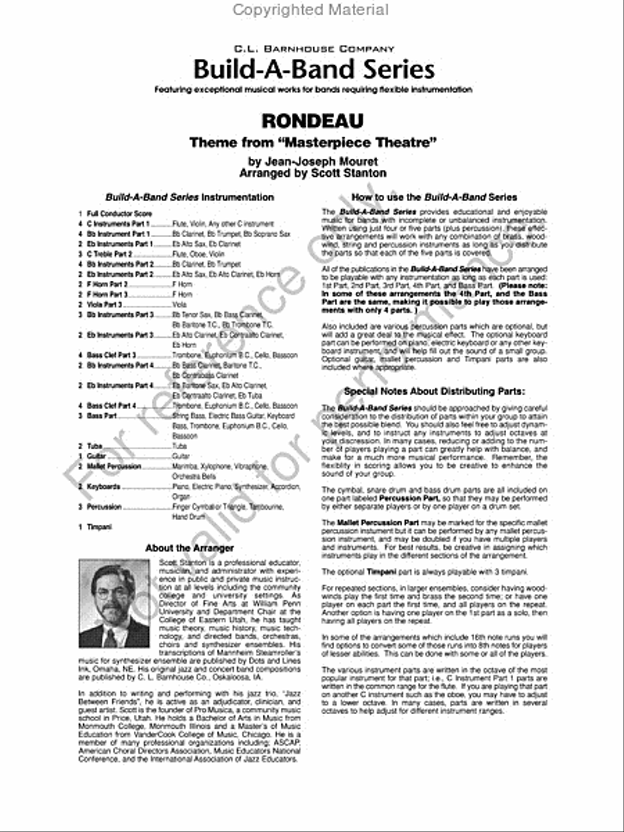 Rondeau Rondeau Concert Band scores gallery preview page 3