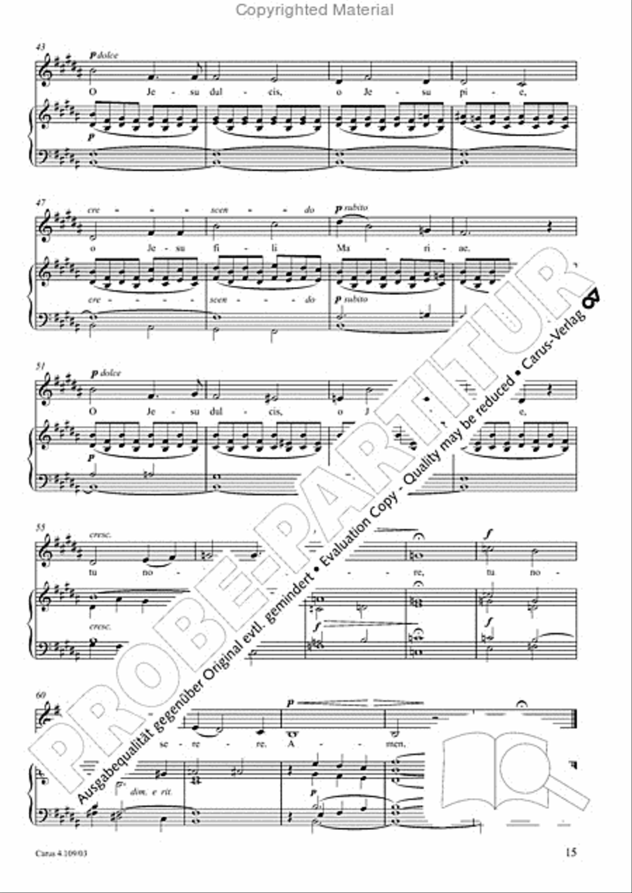 Shorter sacred works. Vol. 15 of the Vierne Complete Edition (Vierne: Kleinere Kirchenwerke. Bd. 15 der Vierne-Gesamtausgabe) Organ scores gallery preview page 16