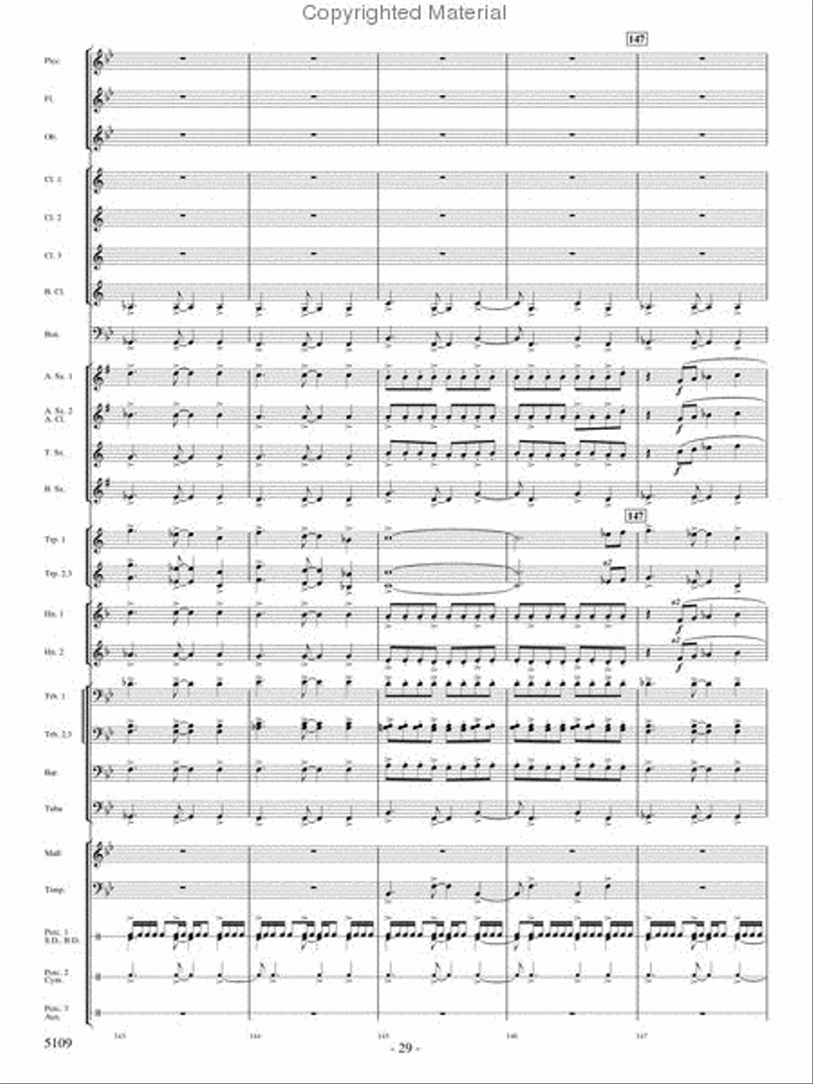 As If On Wings Concert Band scores gallery preview page 28