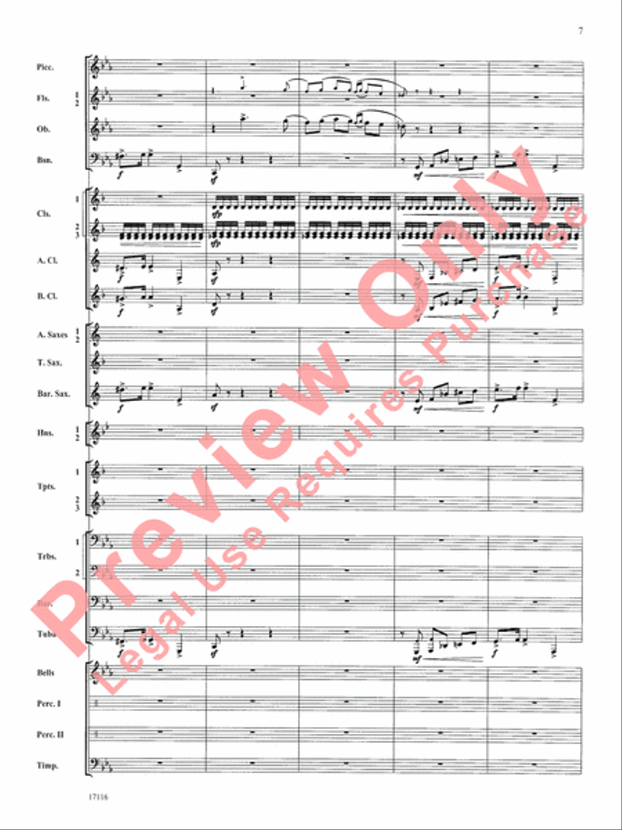 1812 Overture Concert Band scores gallery preview page 8