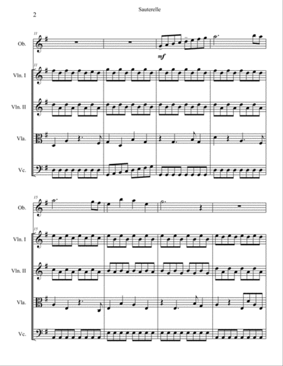 Sauterelle Chamber Orchestra scores gallery preview page 2