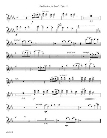 Can You Hear the Stars? - Downloadable Flute and Cello Parts