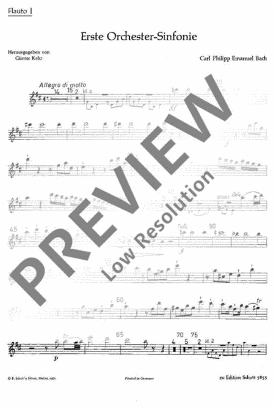 Symphony No. 1 Flute scores gallery preview page 2
