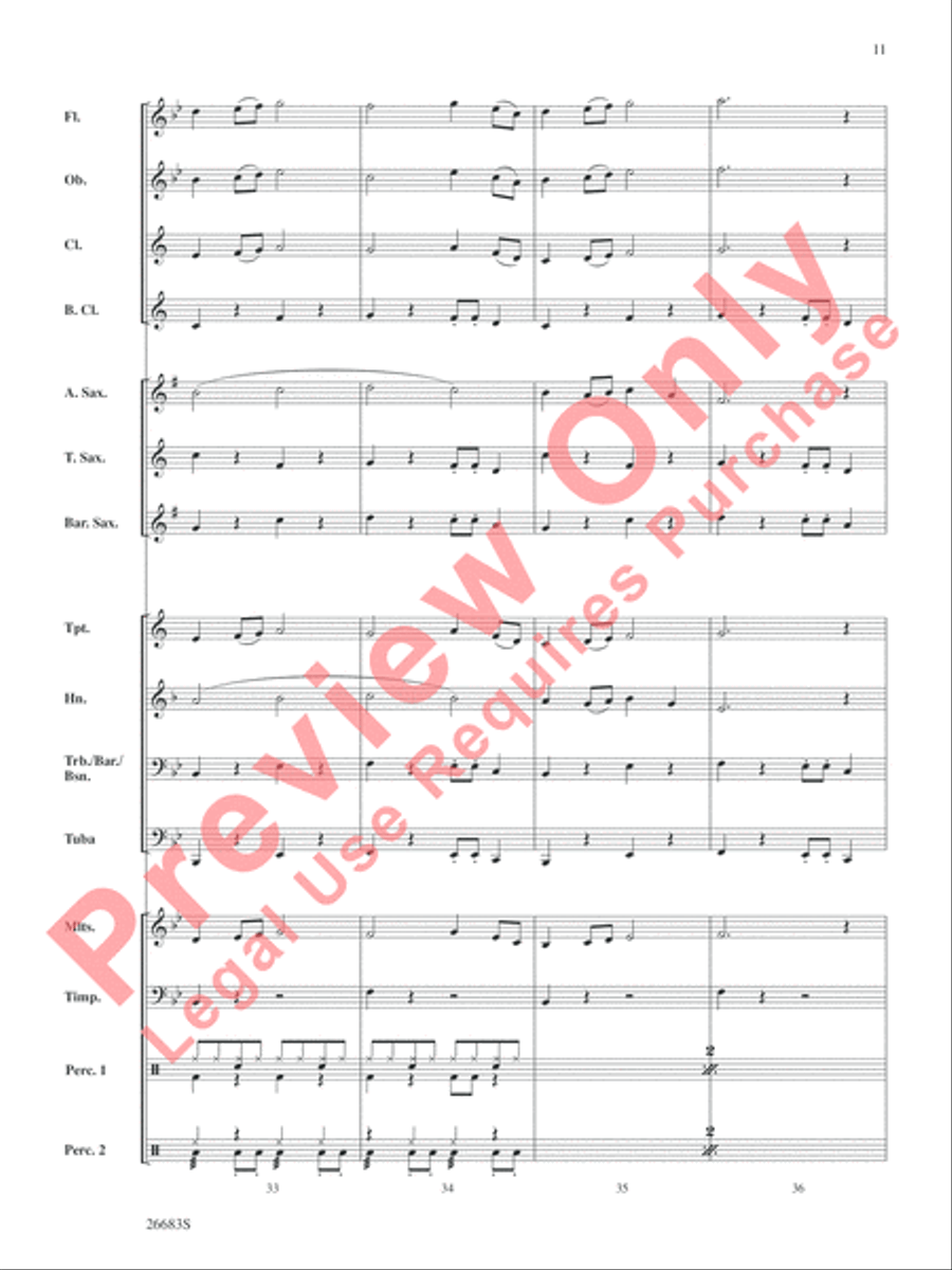 Guantanamera Concert Band scores gallery preview page 12