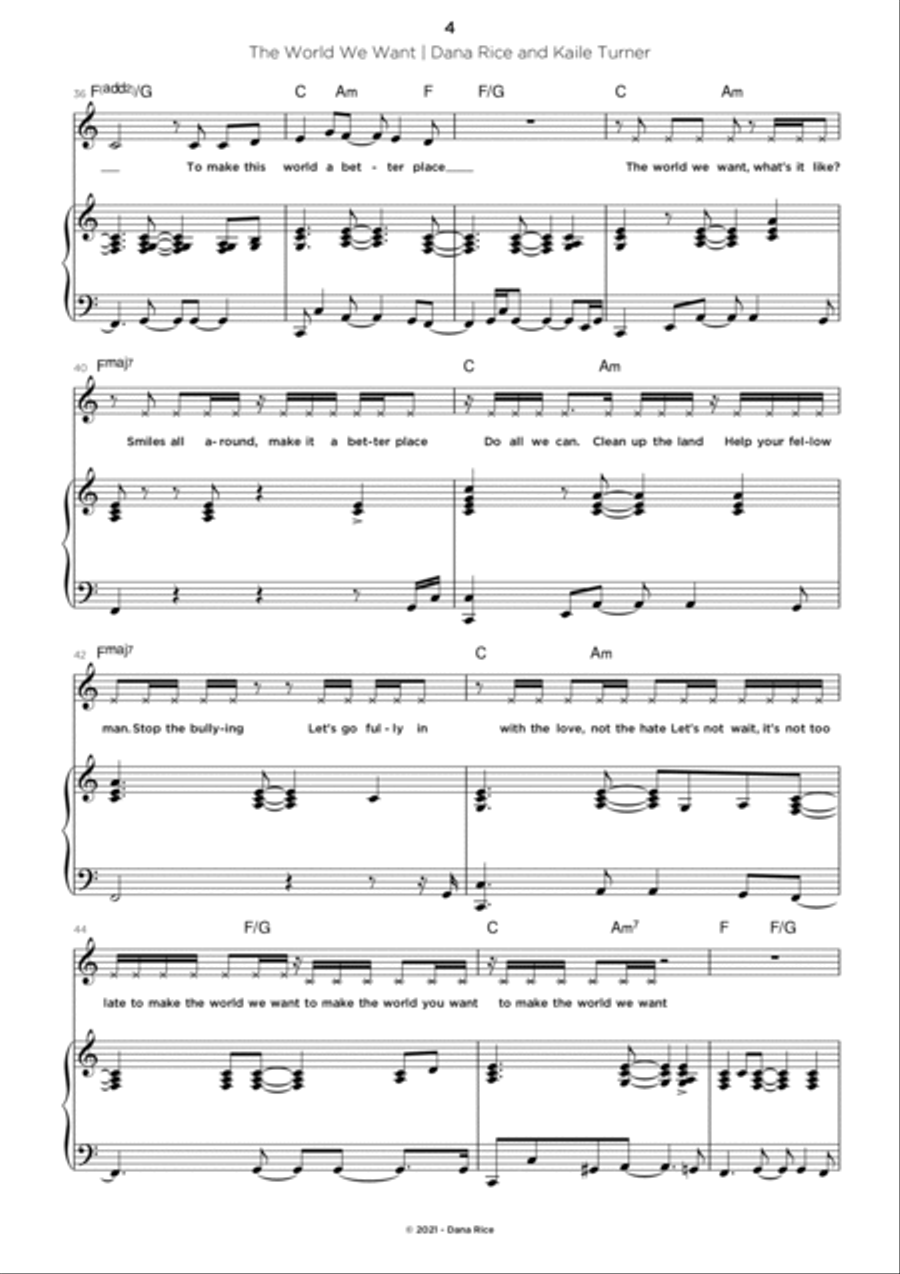The World We Want The World We Want Voice scores gallery preview page 4